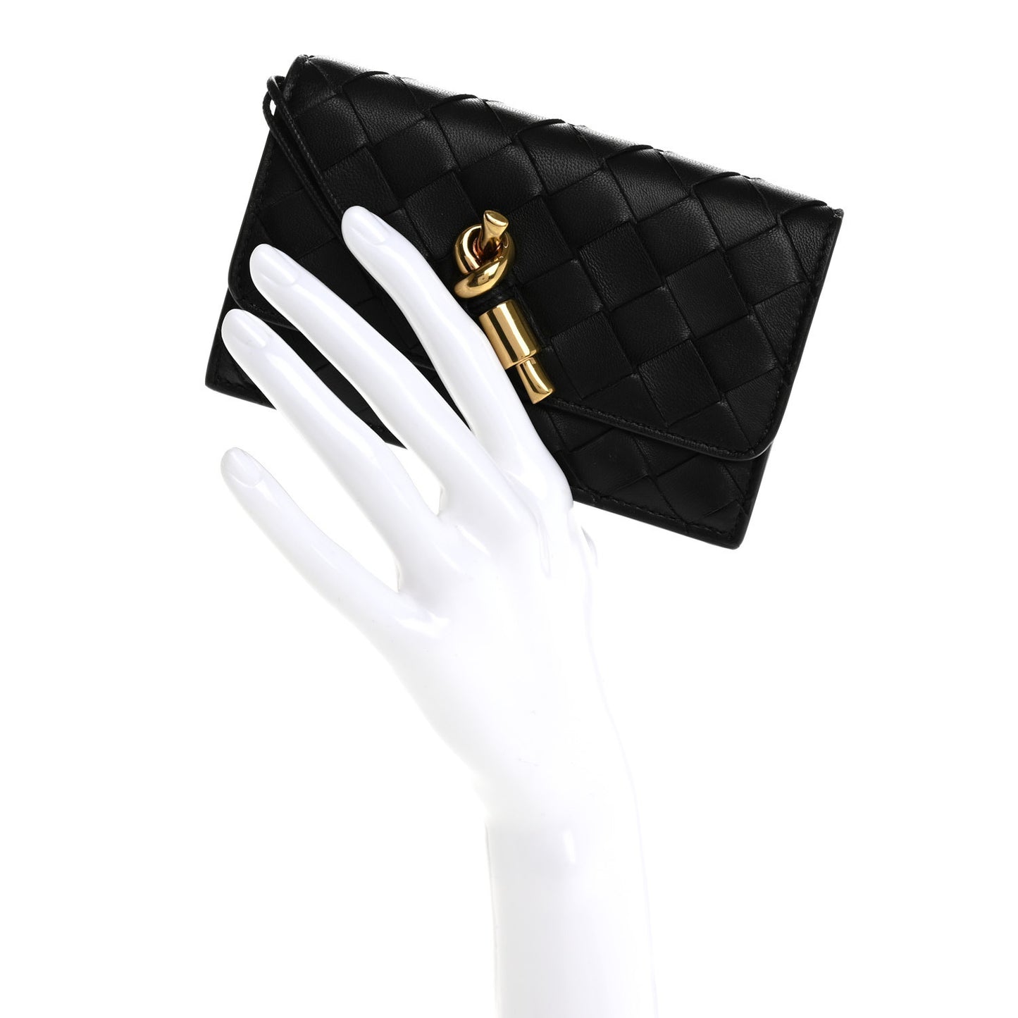 Nappa Intrecciato Andiamo Large Flap Wallet Black