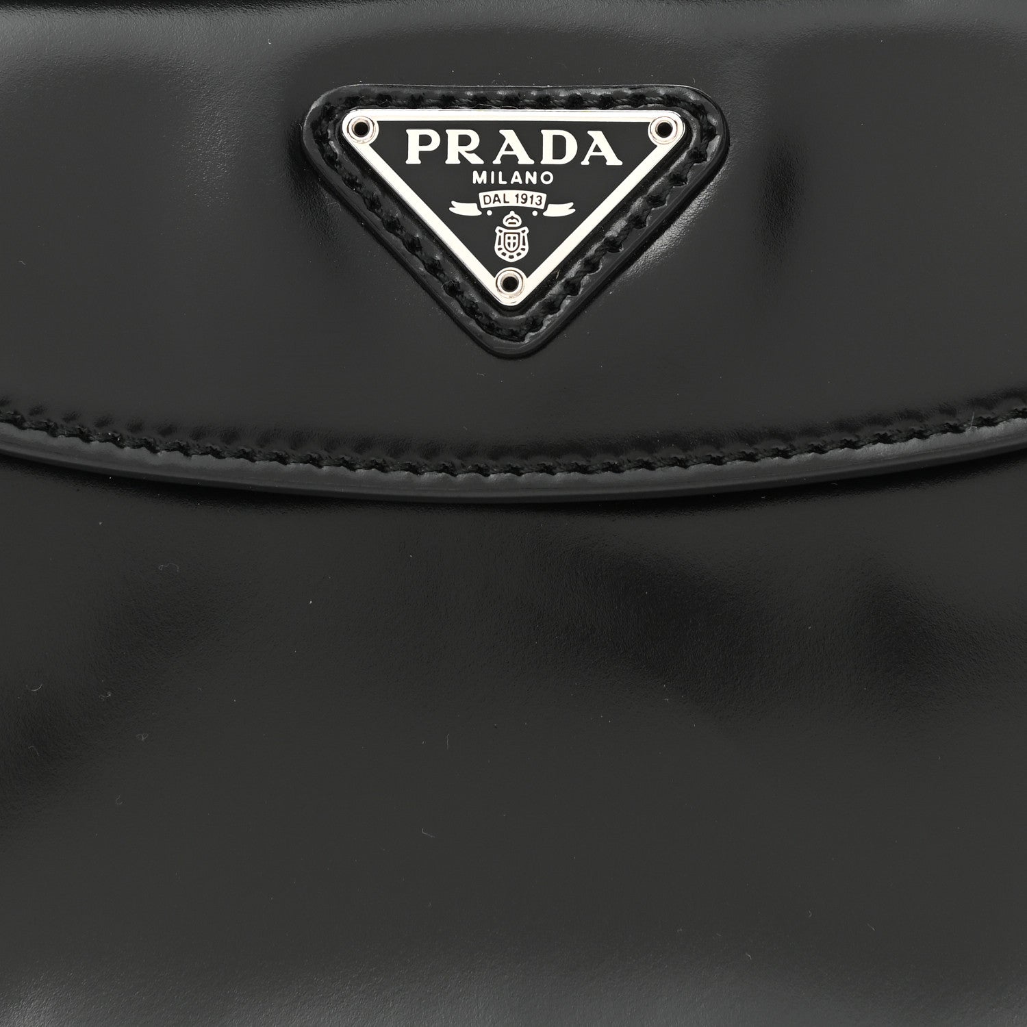 Prada Spazzolato Mini Cleo Flap Adjustable Strap Shoulder Bag Black 7 of 9