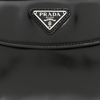 Prada Spazzolato Mini Cleo Flap Adjustable Strap Shoulder Bag Black 7 of 9