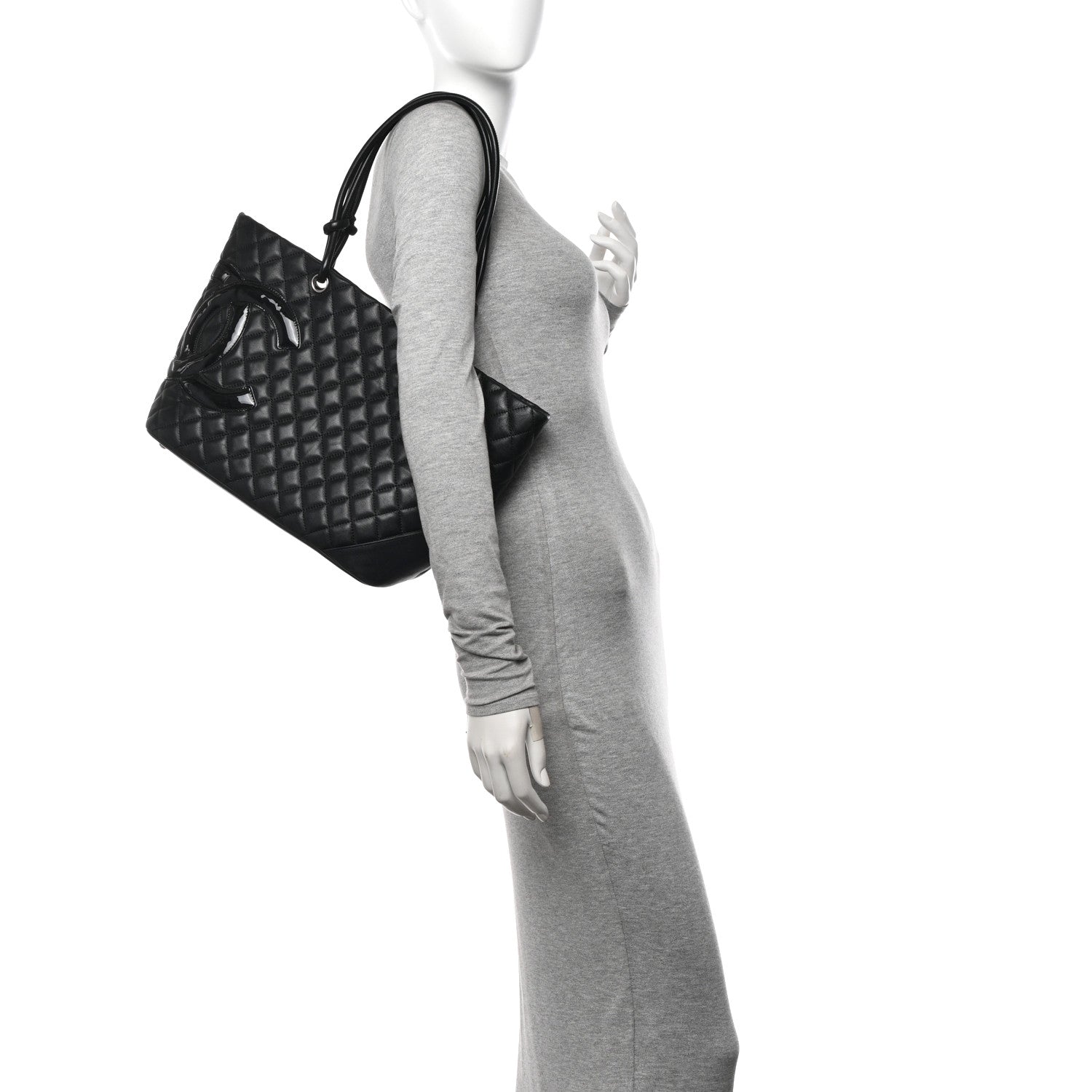 Chanel Calfskin Quilted Large Cambon Tote Black 2 of 13