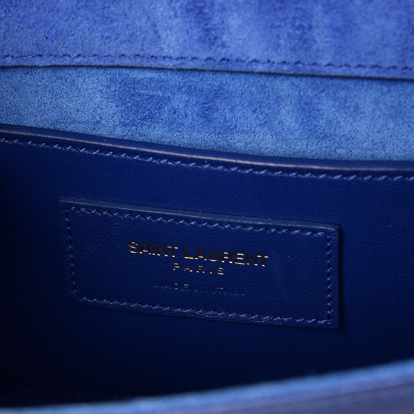 Patent Small Monogram Kate Satchel Royal Blue