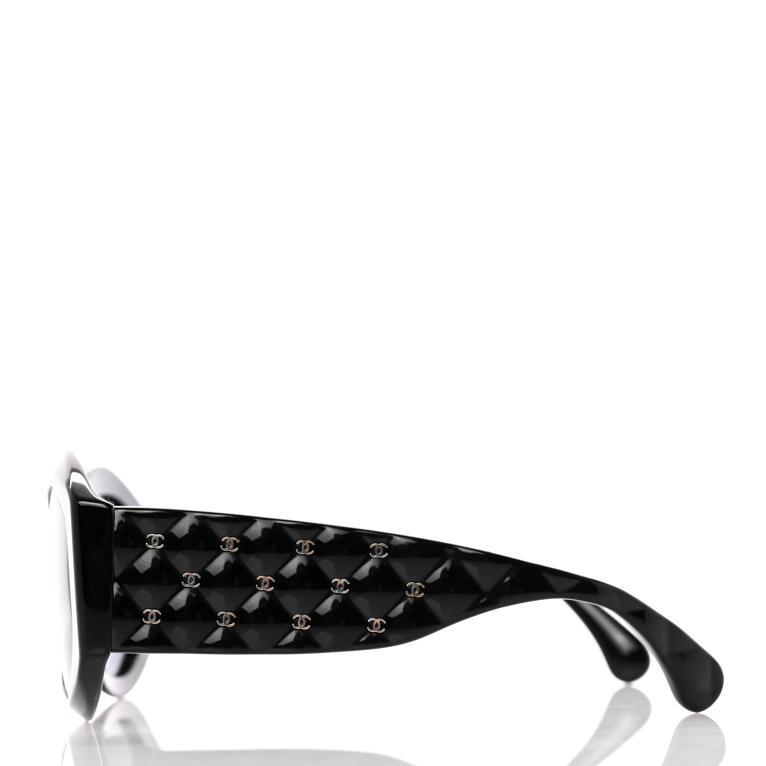 Chanel Acetate Quilted CC Sunglasses 5486-A Black 3 of 8
