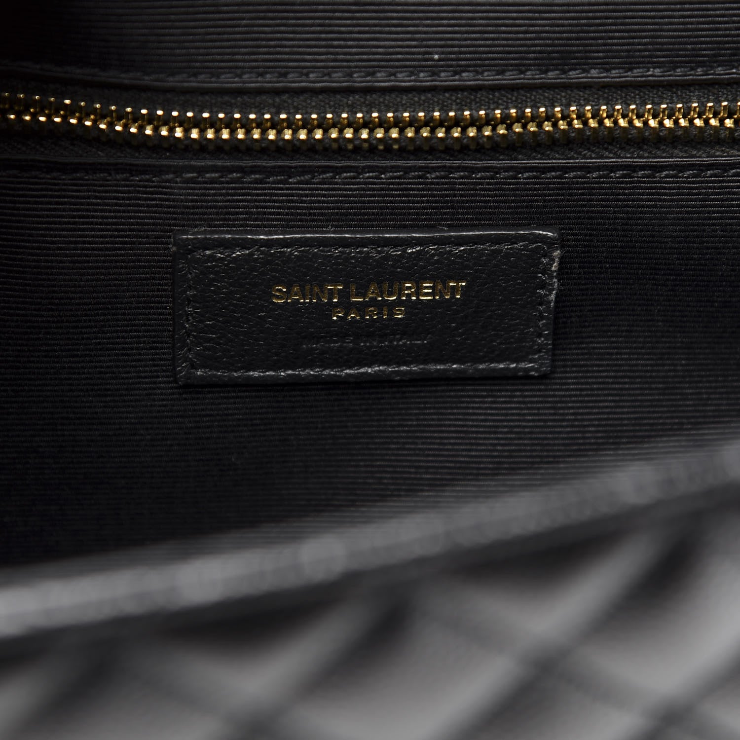 Saint Laurent Grain De Poudre Textured Mixed Matelasse Large Triquilt Monogram Satchel Black 8 of 9
