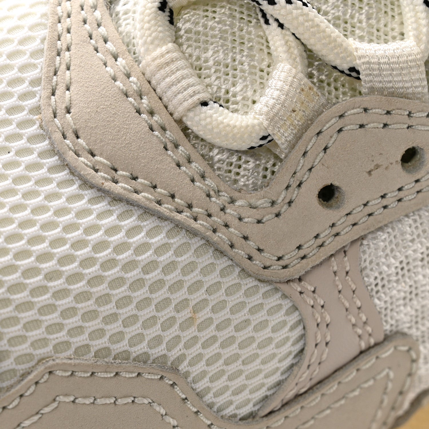 Balenciaga Fabric Mesh Clear Sole Womens Triple S Sneakers 36 Honeycomb White 10 of 12