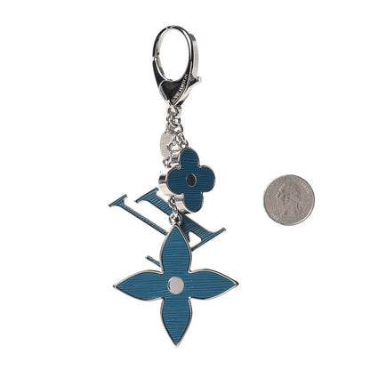 Louis Vuitton Fleur d Epi Bag Charm Cyan 2 of 4