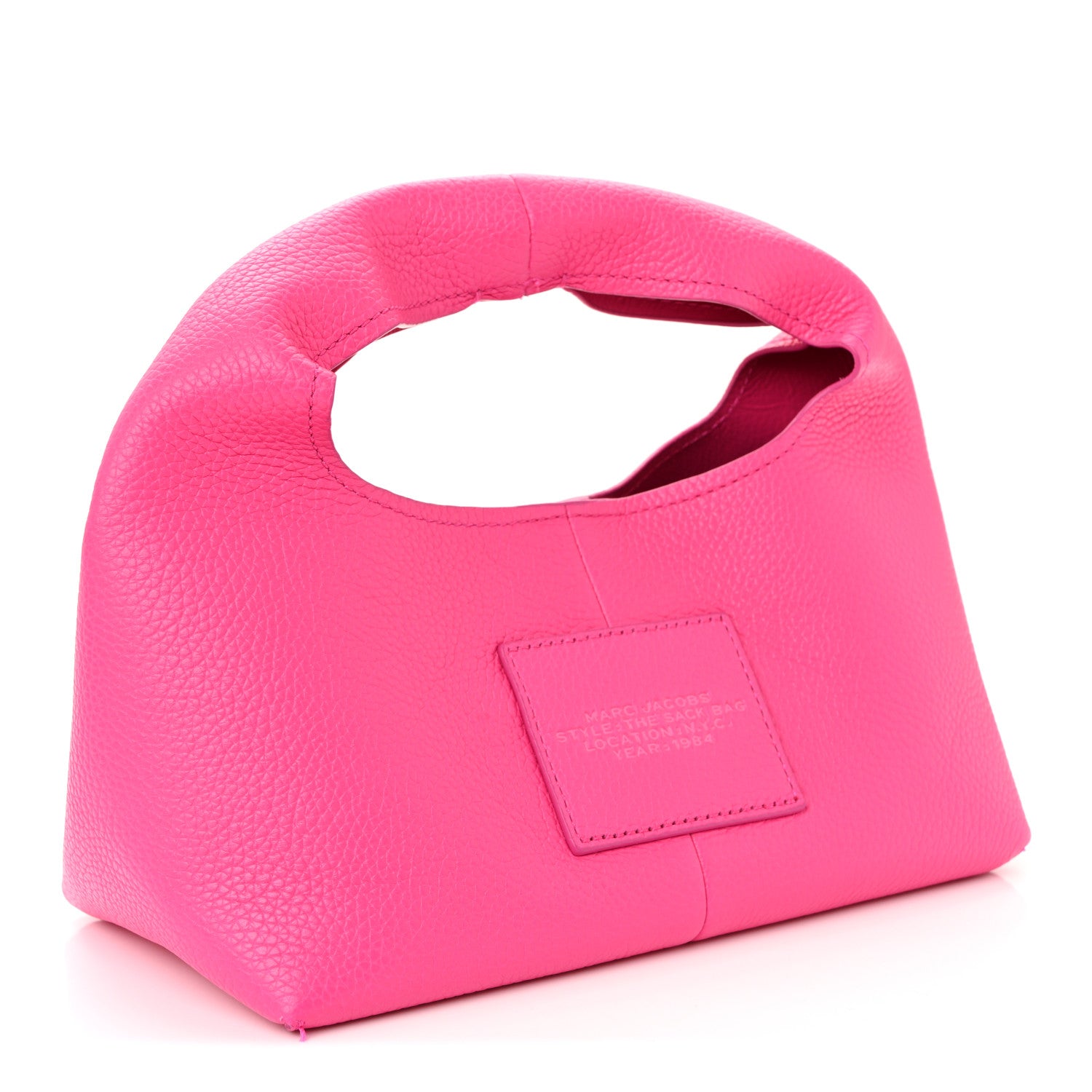 Marc Jacobs Grained Calfskin Mini The Sack Bag Hot Pink 4 of 10