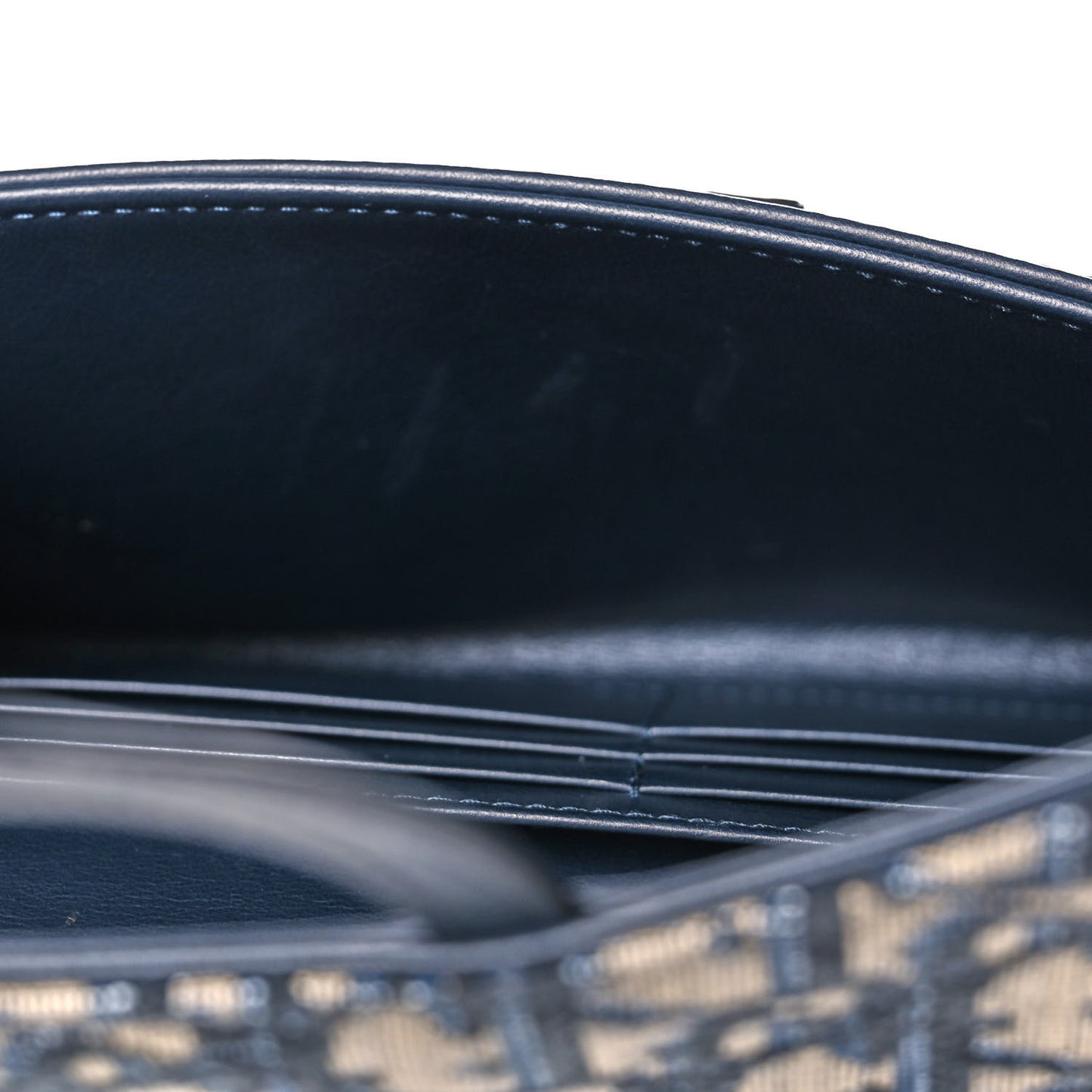 Oblique Saddle Chain Wallet Blue