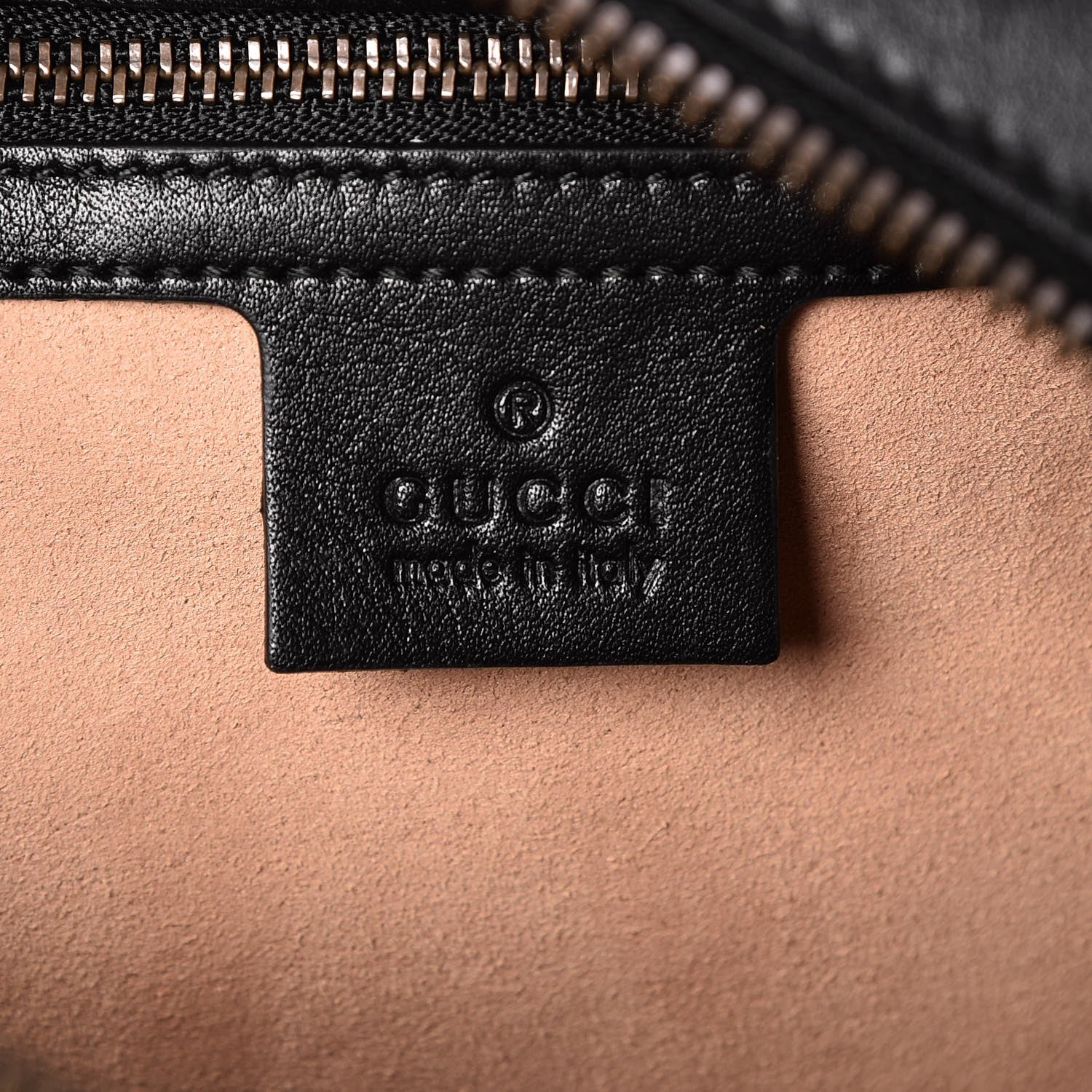 Gucci Calfskin Matelasse Medium GG Marmont Chain Shoulder Bag Black 6 of 7