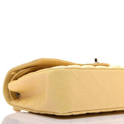 Chanel Iridescent Caviar Quilted Medium Double Flap Yellow 7 of 9