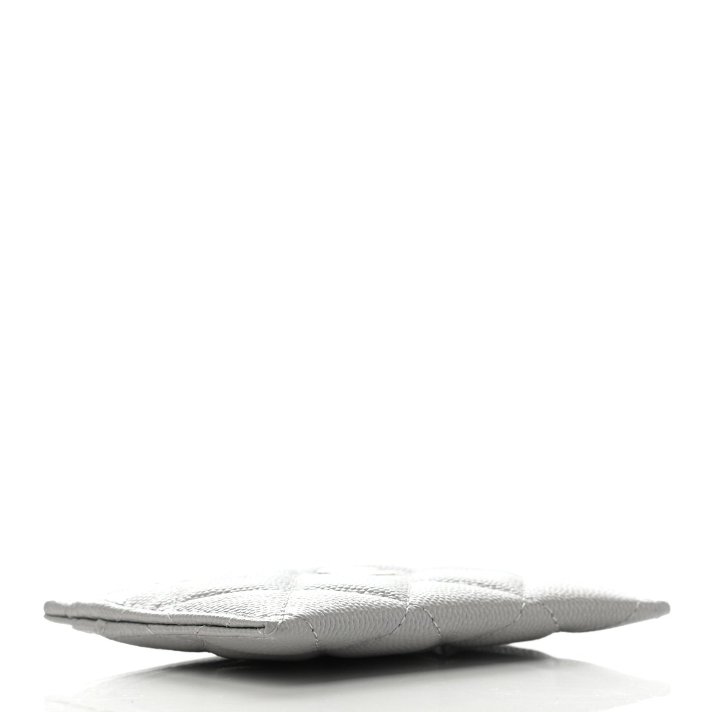 Caviar Quilted Card Holder Grey