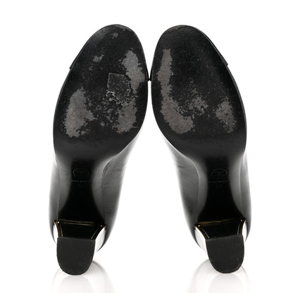 Chanel Calfskin Cap Toe CC Pumps 39 Black 6 of 13