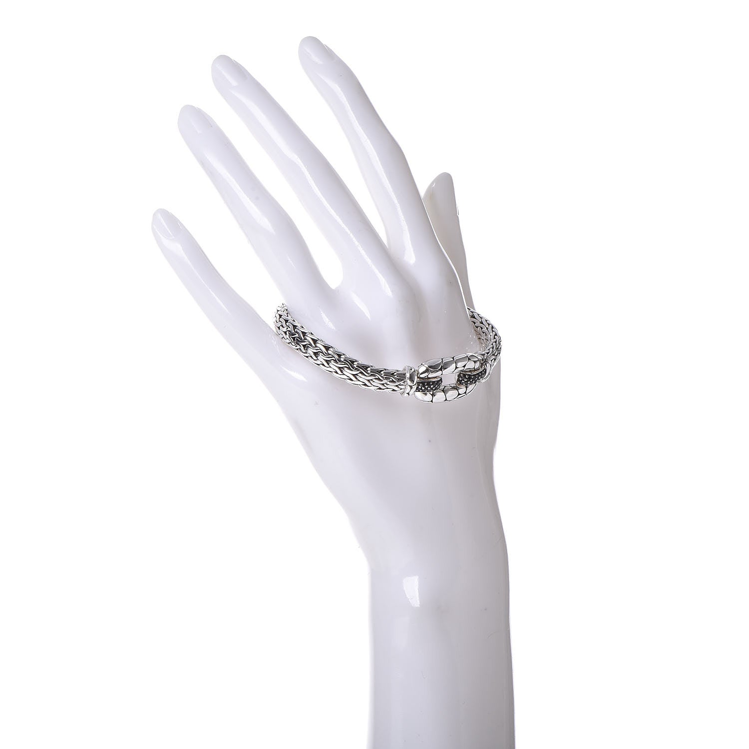 John Hardy Sterling Silver Black Sapphire Kali Station Bracelet 2 of 6