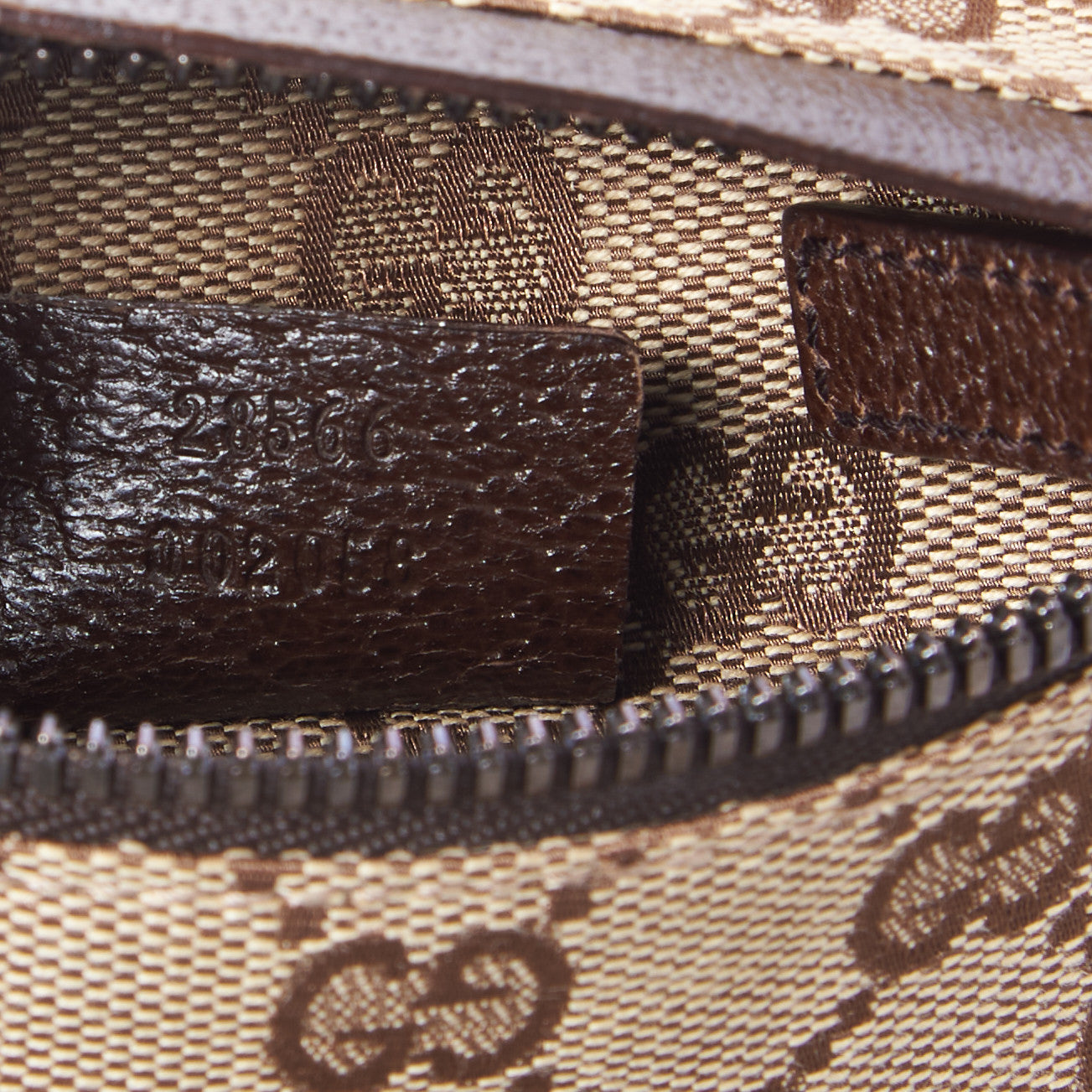 GG Monogram Double Pocket Belt Bag Dark Brown