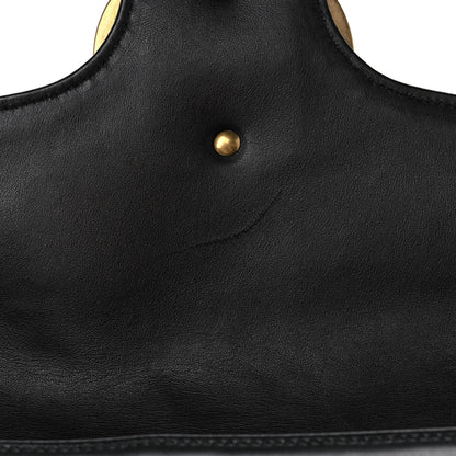 Gucci Calfskin Matelasse Medium GG Marmont Shoulder Bag Black 12 of 13