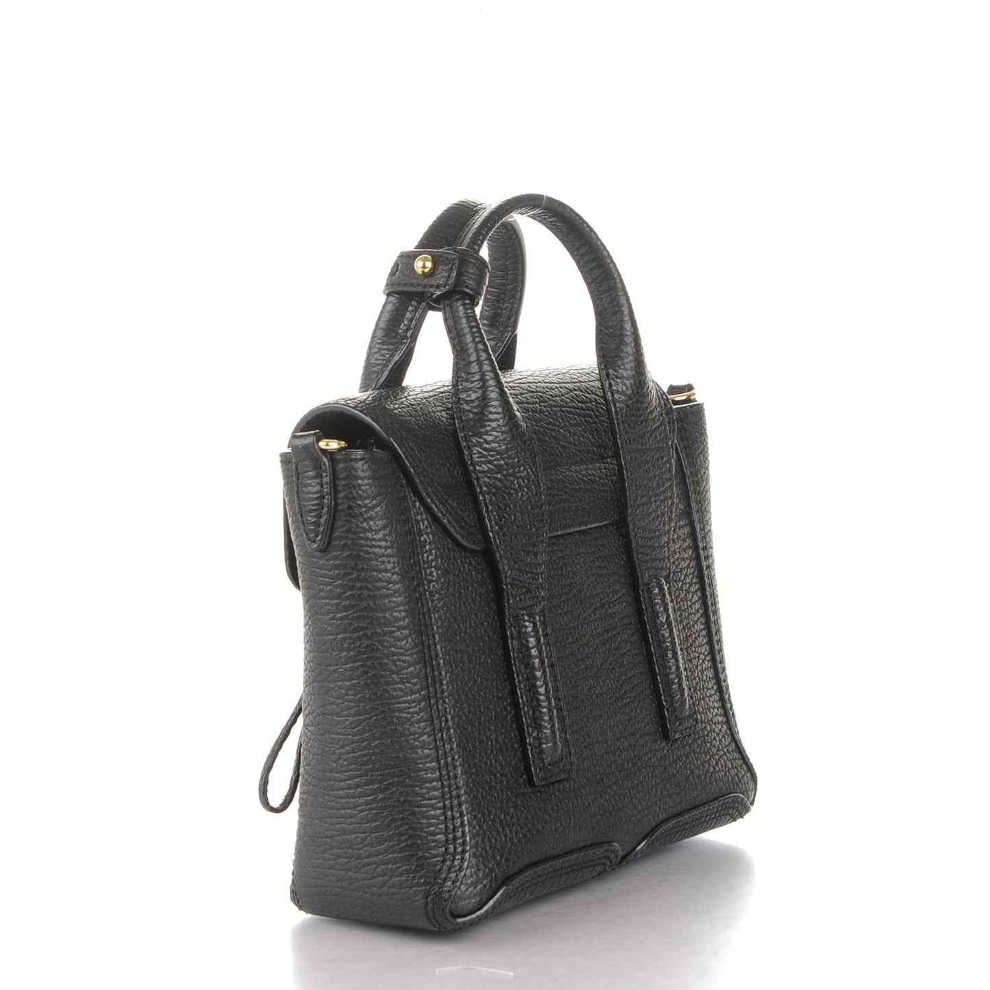 3.1 Textured Calfskin Mini Pashli Satchel Black