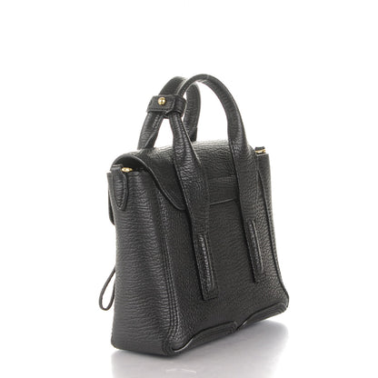 3.1 Phillip Lim 3.1 Textured Calfskin Mini Pashli Satchel Black 3 of 7