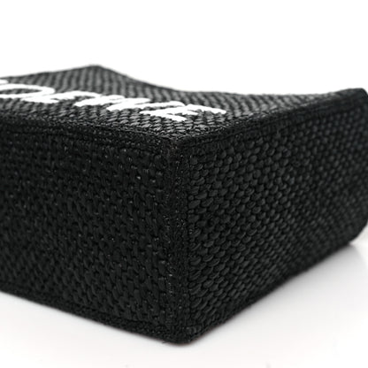 Loewe X PAULA'S IBIZA Raffia Font Tote Black 9 of 10