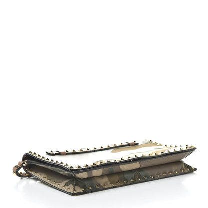 Valentino Garavani Nappa Canvas Camouflage Rockstud Wristlet Clutch Multicolor 4 of 11