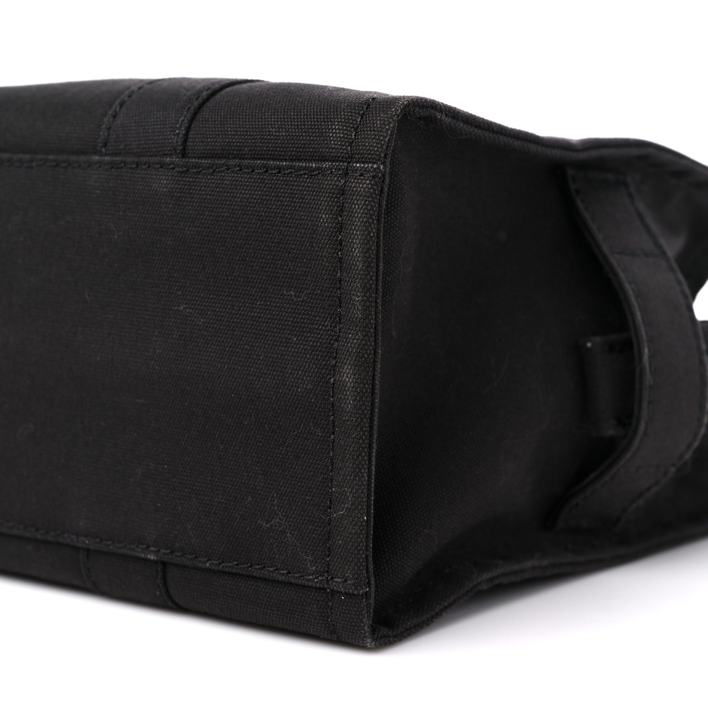 Cotton Canvas Medium The Traveler Tote Bag Black