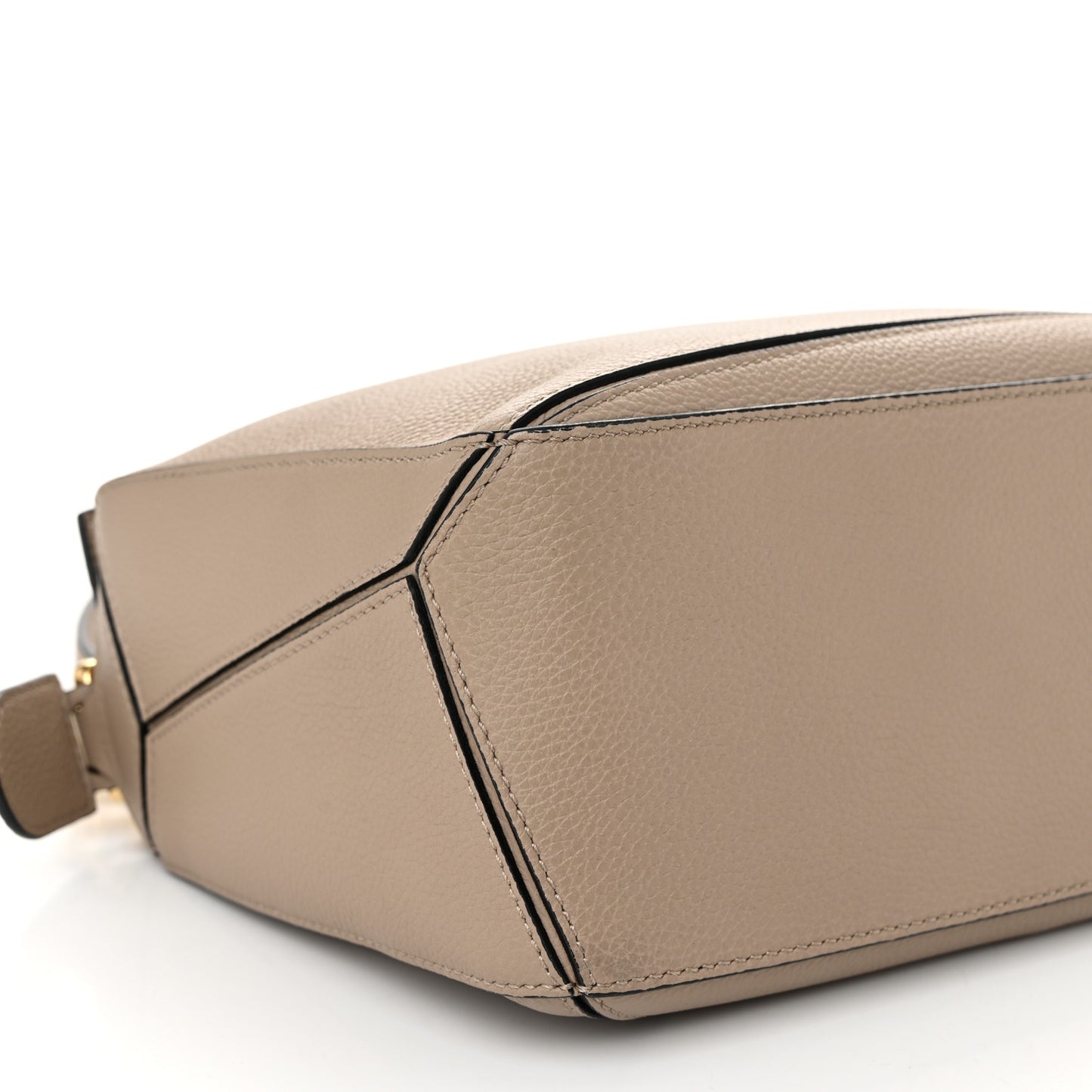 Grained Calfskin Small Puzzle Bag Sand