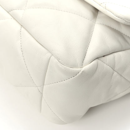 Chanel Lambskin Quilted Large Chanel 19 Flap White 11 of 12
