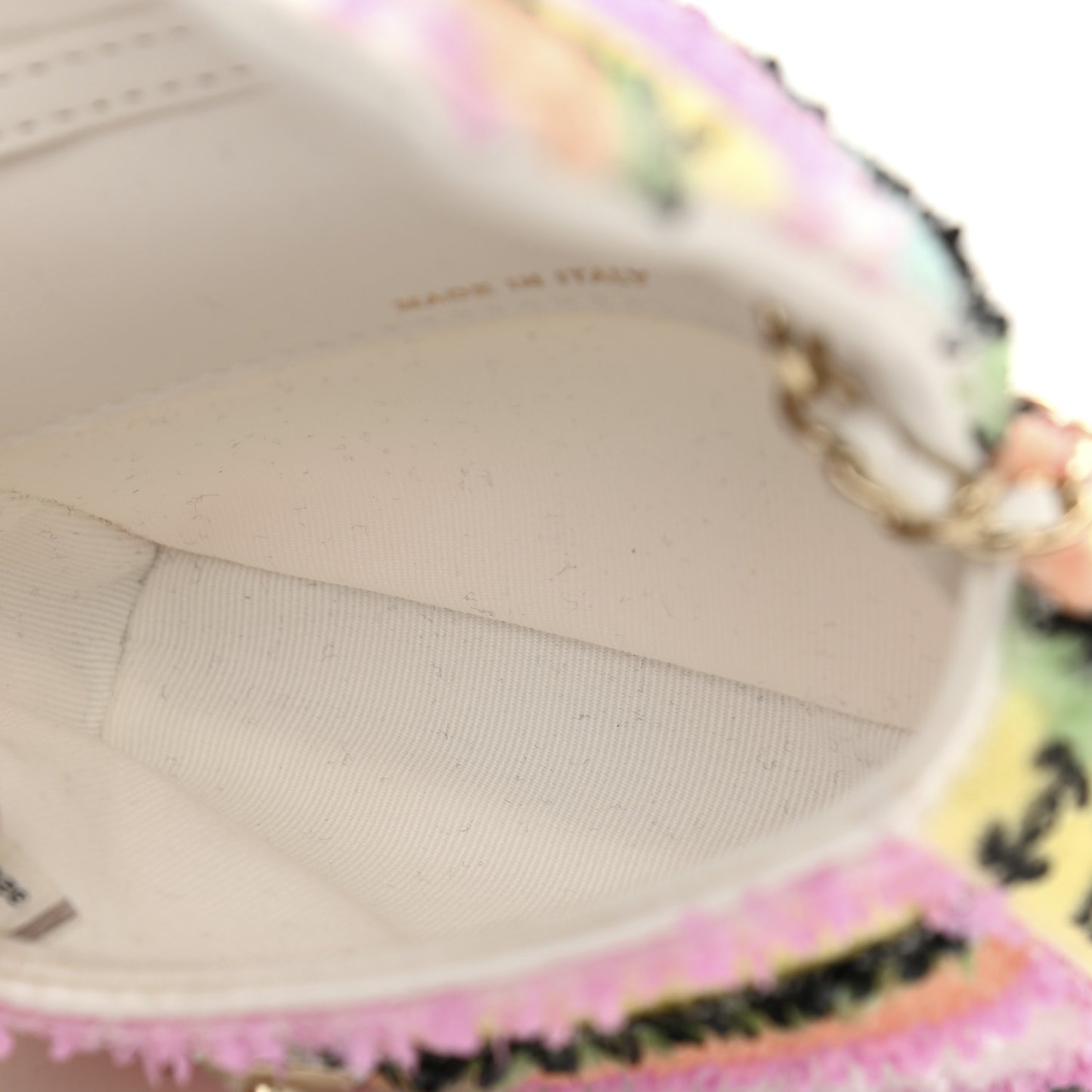 Sequin COCO Clutch With Chain Multicolor