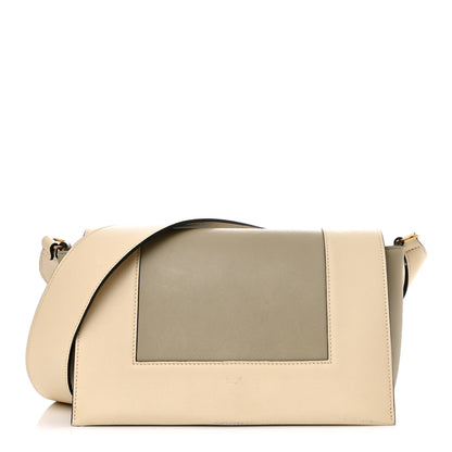 Celine Shiny Smooth Calfskin Medium Frame Shoulder Bag Chalk Mastic 1 of 16