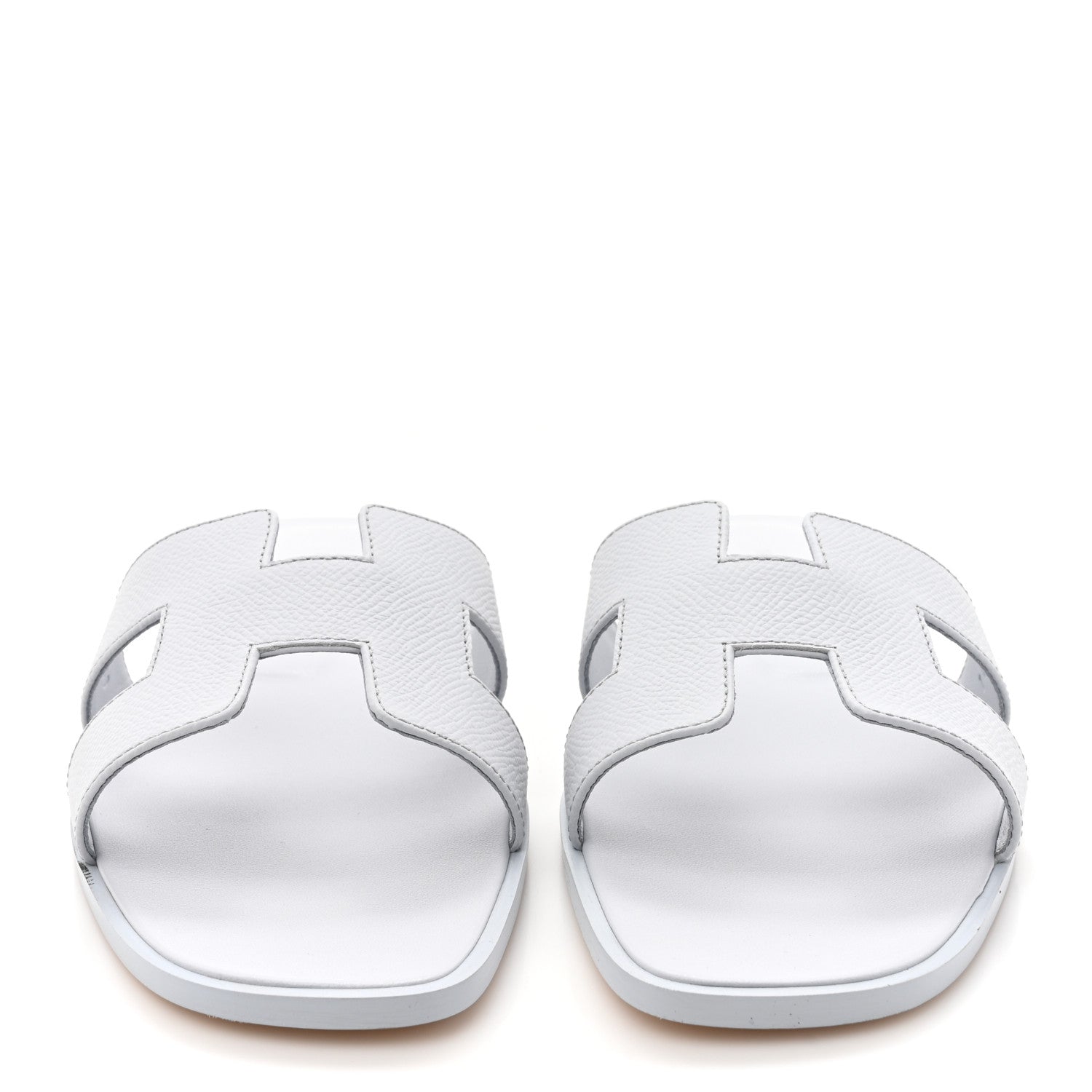Hermes Epsom Oran Sandals 39.5 Bleu Glacier 3 of 13