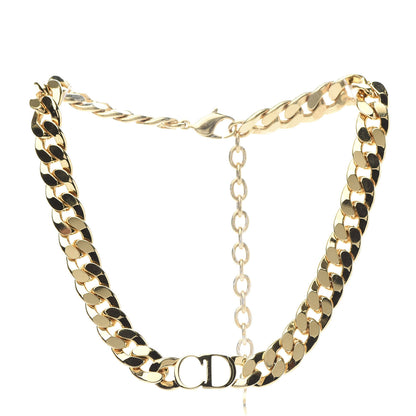 Christian Dior Metal Danseuse Etoile Chain Choker Necklace Gold 3 of 7