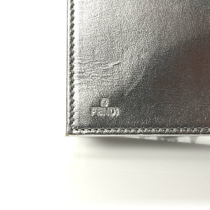 Fendi Metallic Calfskin Wallet On Chain Silver 6 of 9