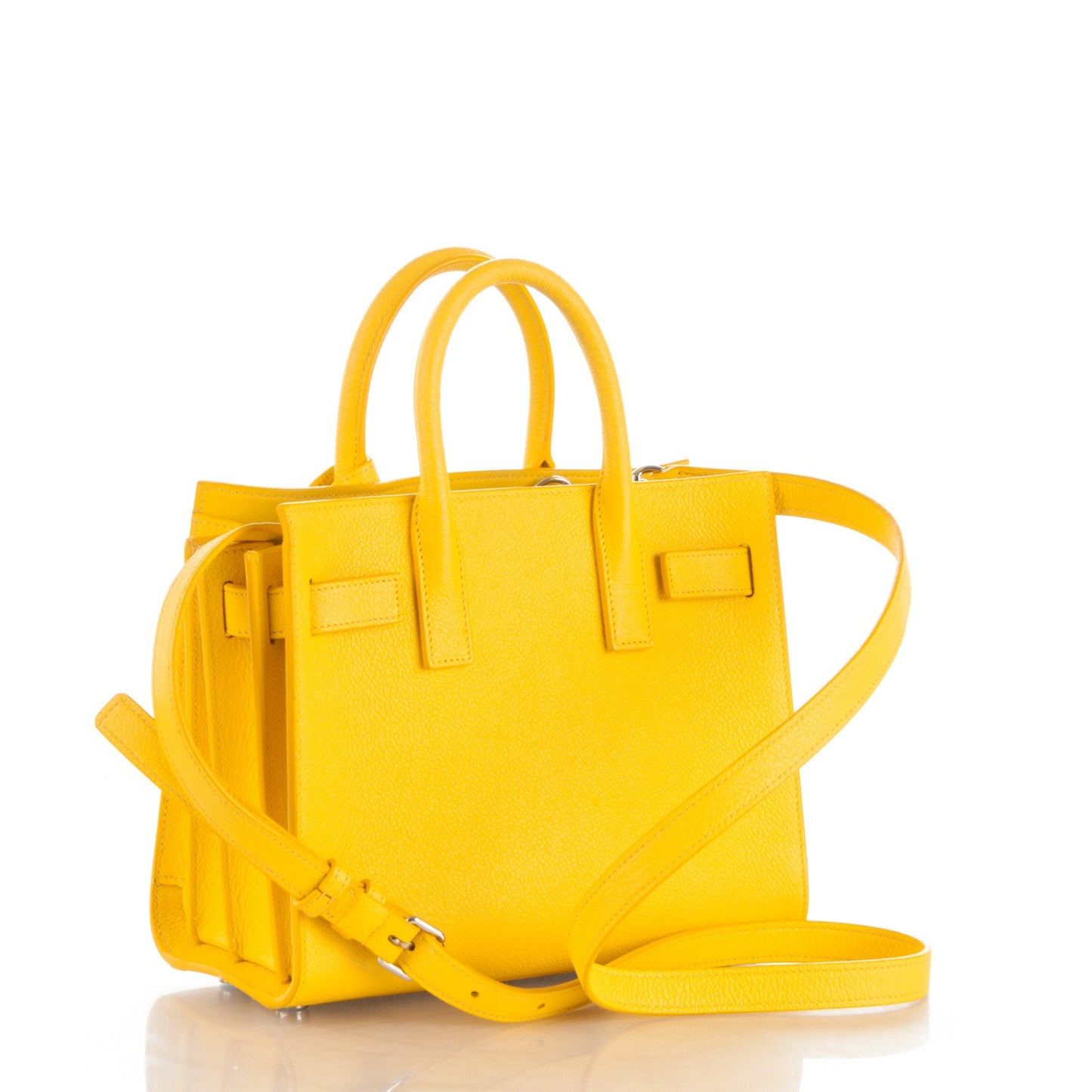Grained Calfskin Nano Sac De Jour Jaune