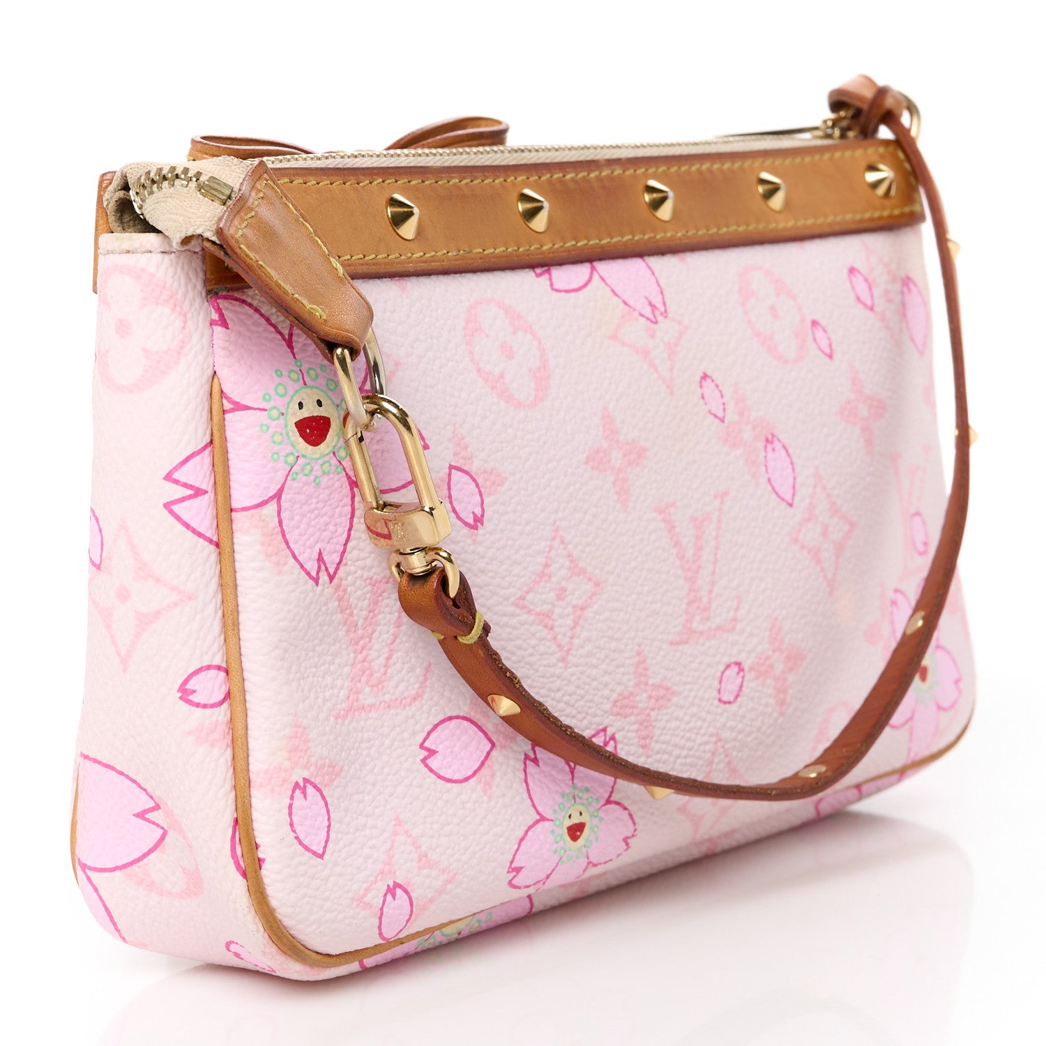 Louis Vuitton Monogram Cherry Blossom Pochette Accessories Pink 3 of 10