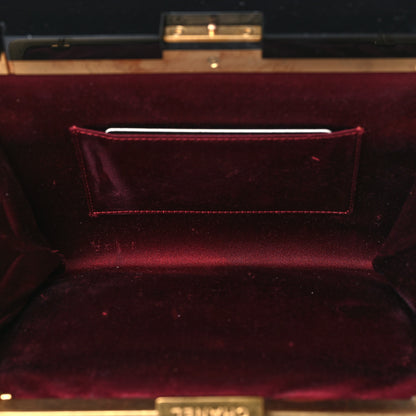 Chanel Plexiglass Lambskin Framed Flap Bag Clutch Black 6 of 14