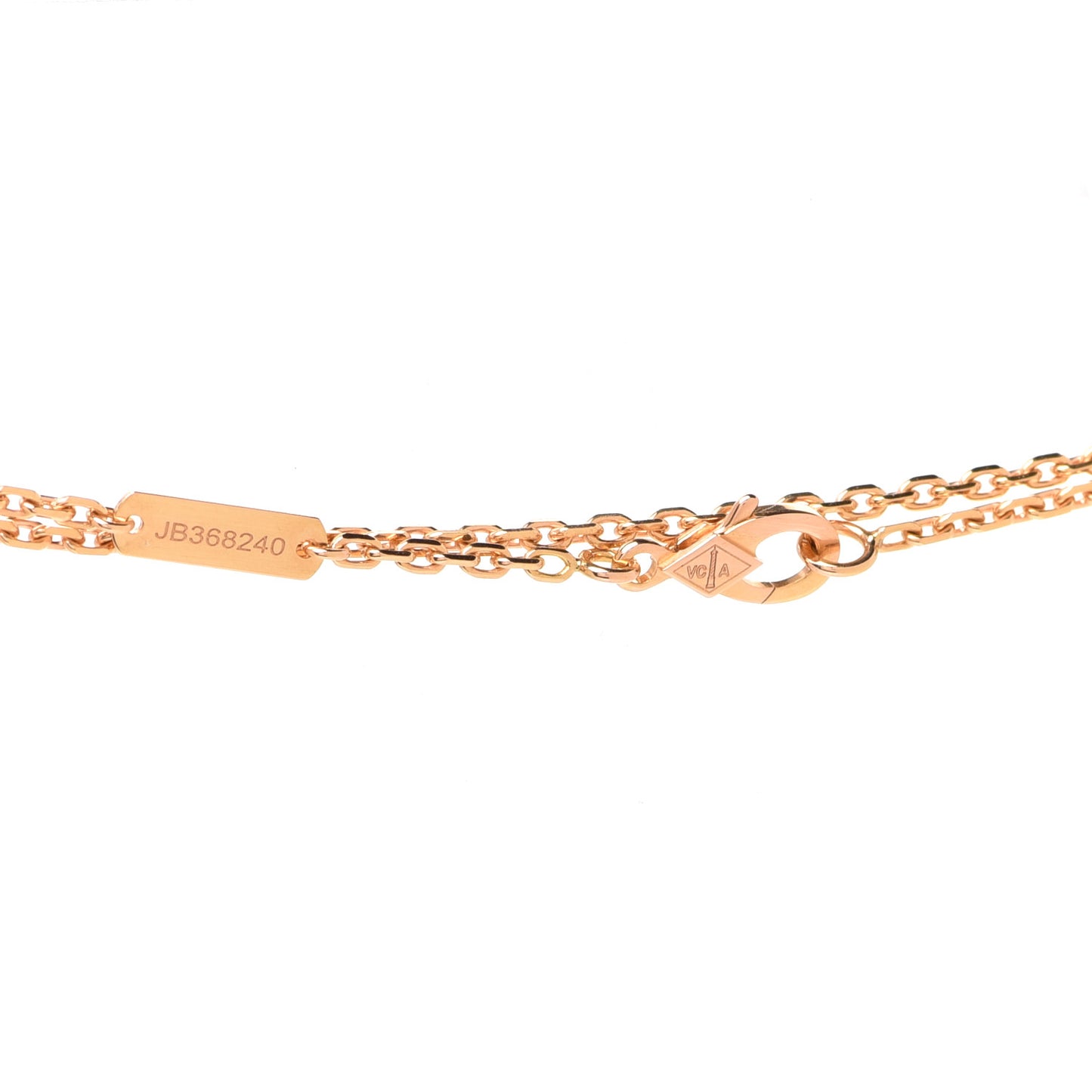 18K Rose Gold Letterwood Magic Alhambra Long Necklace