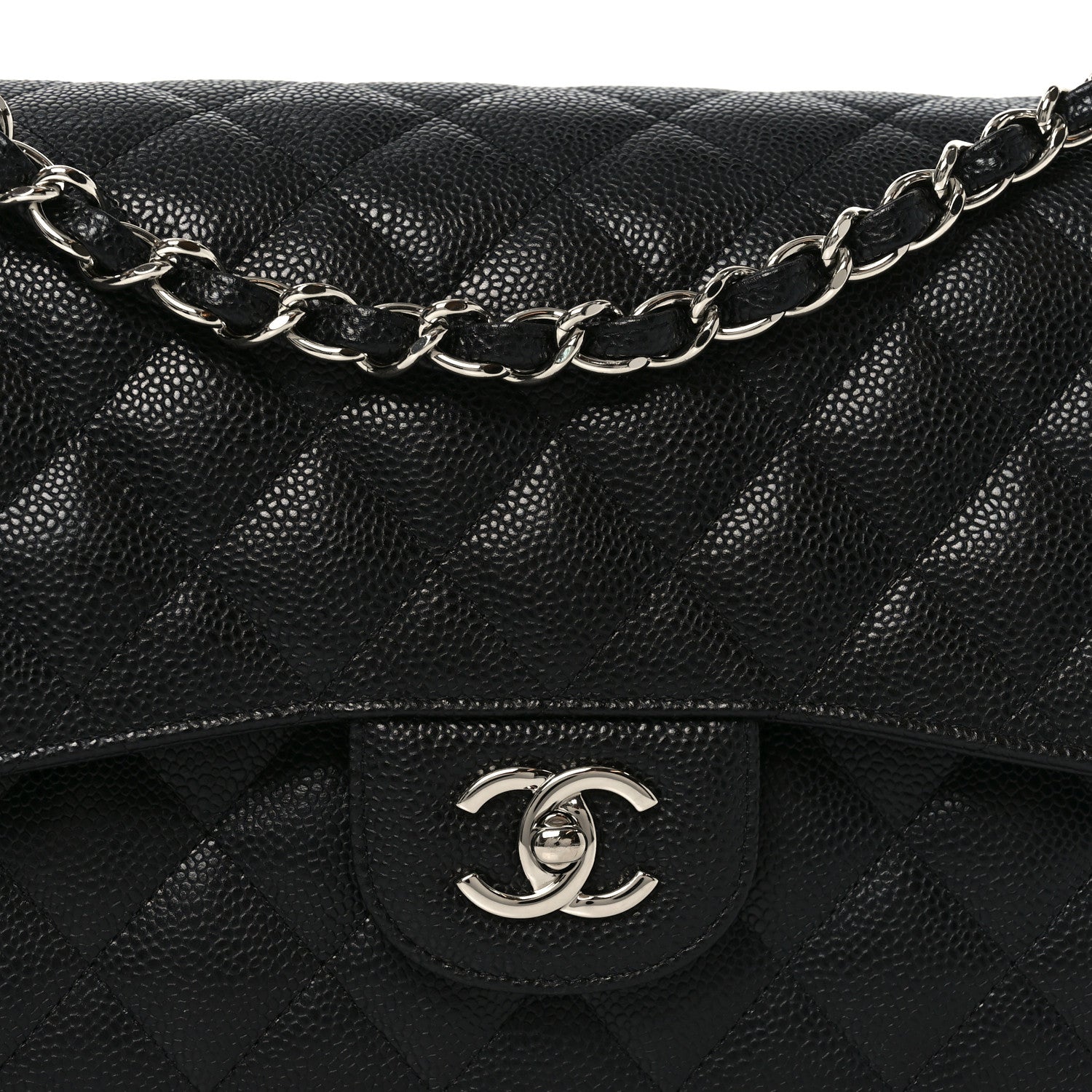 Chanel Caviar Quilted Jumbo Double Flap Black 8 of 11