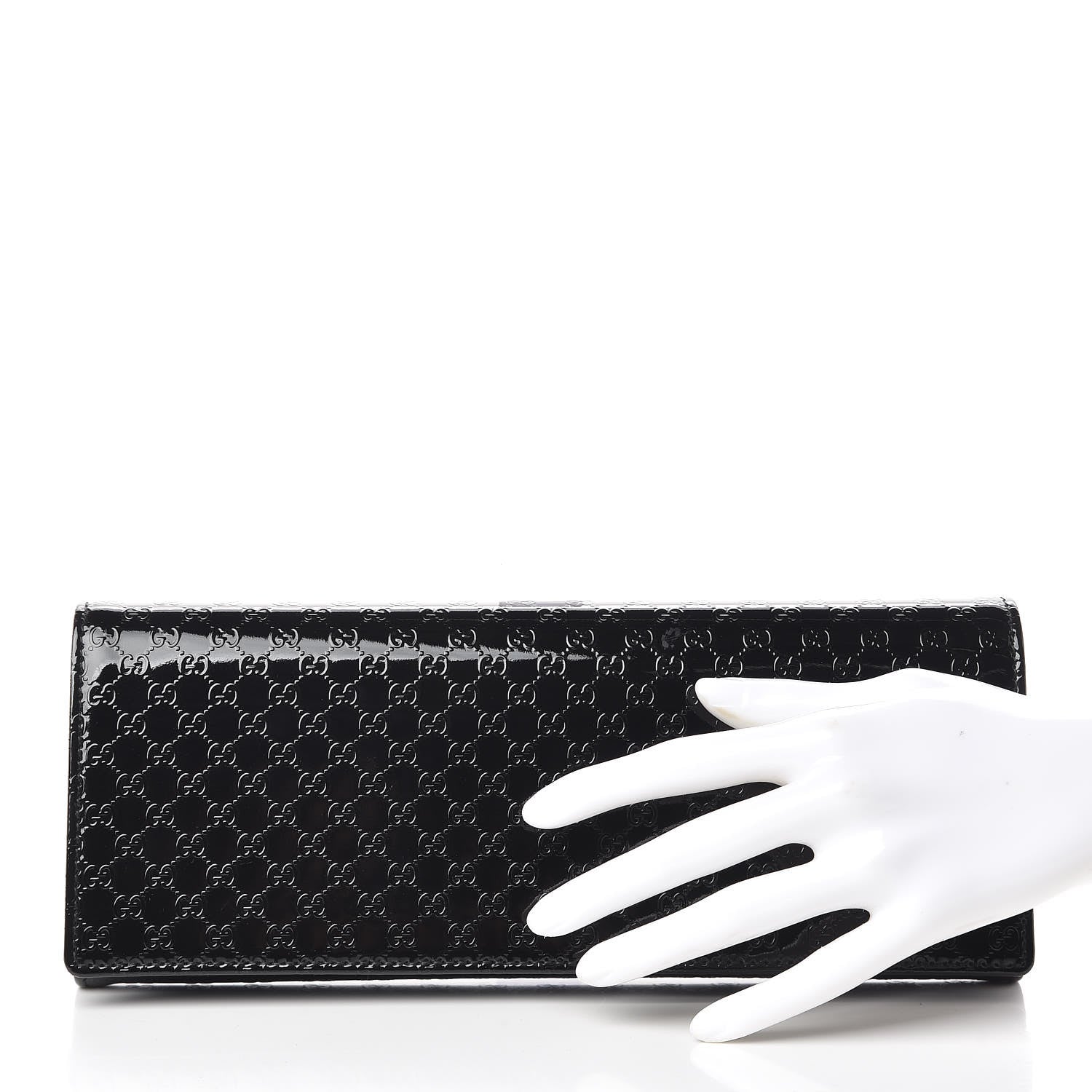 Gucci Patent Microguccissima Small Broadway Clutch Black 2 of 11