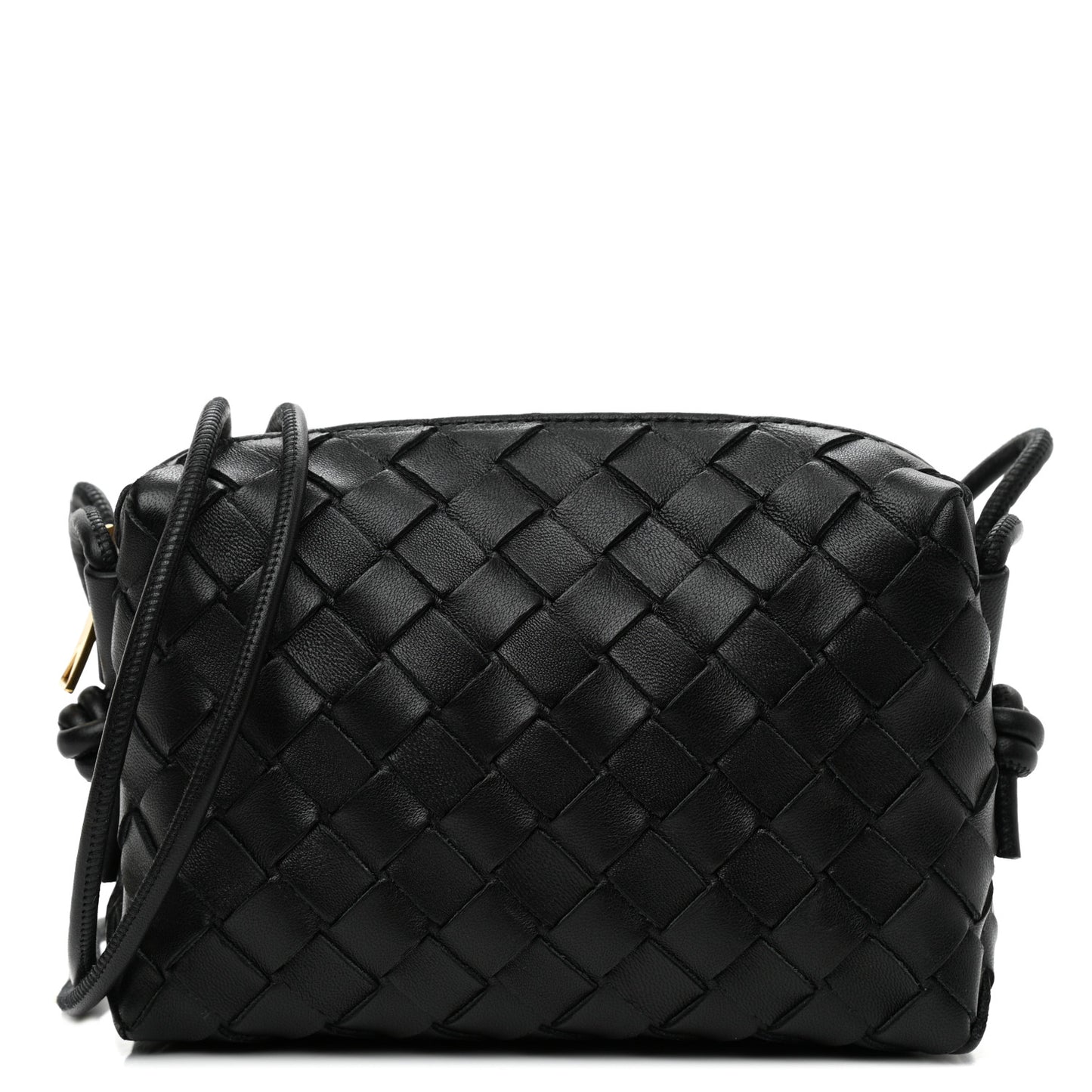 Nappa Intrecciato Mini Loop Camera Bag Black