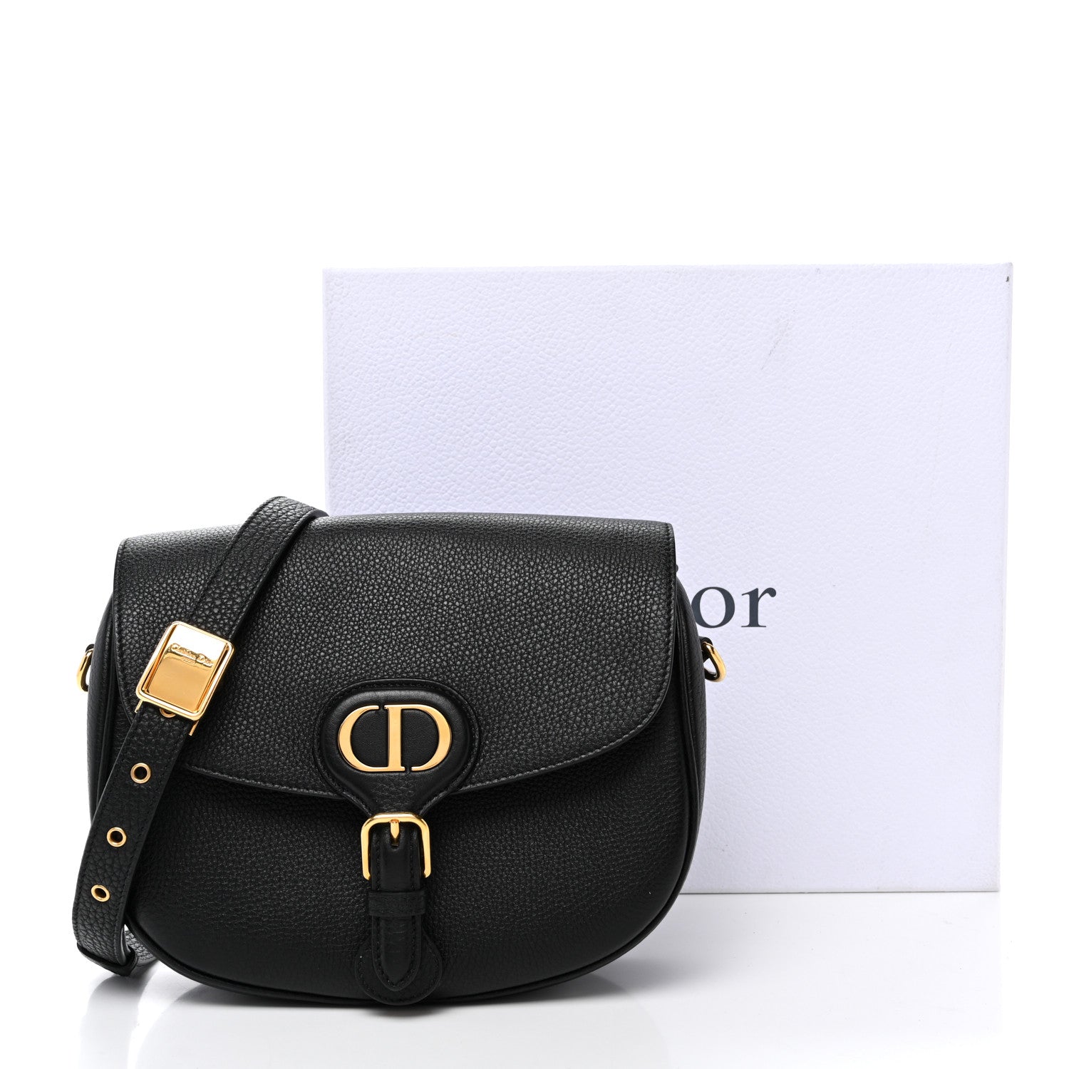 Christian Dior Grained Calfskin Medium Bobby Flap Black 11 of 11