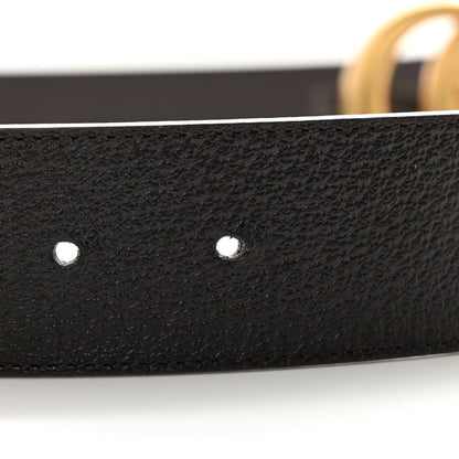 Gucci Textured Dollar Calfskin Double G 40mm Belt 80 32 Dark Cocoa 7 of 8