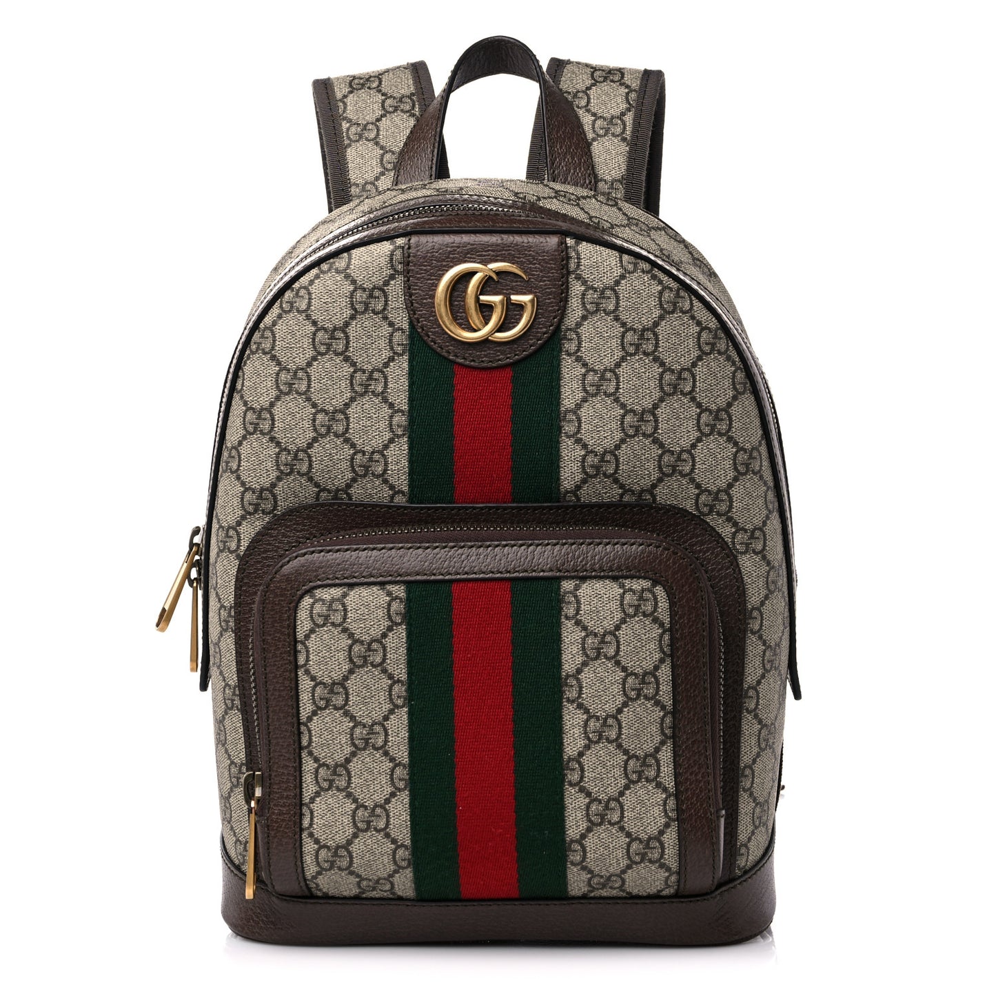 GG Supreme Monogram Calfskin Web Small Ophidia Day Backpack Beige Ebony New Acero