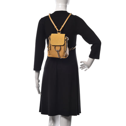 Chloe Suede Calfskin Mini Faye Backpack Dusty Yellow 3 of 10