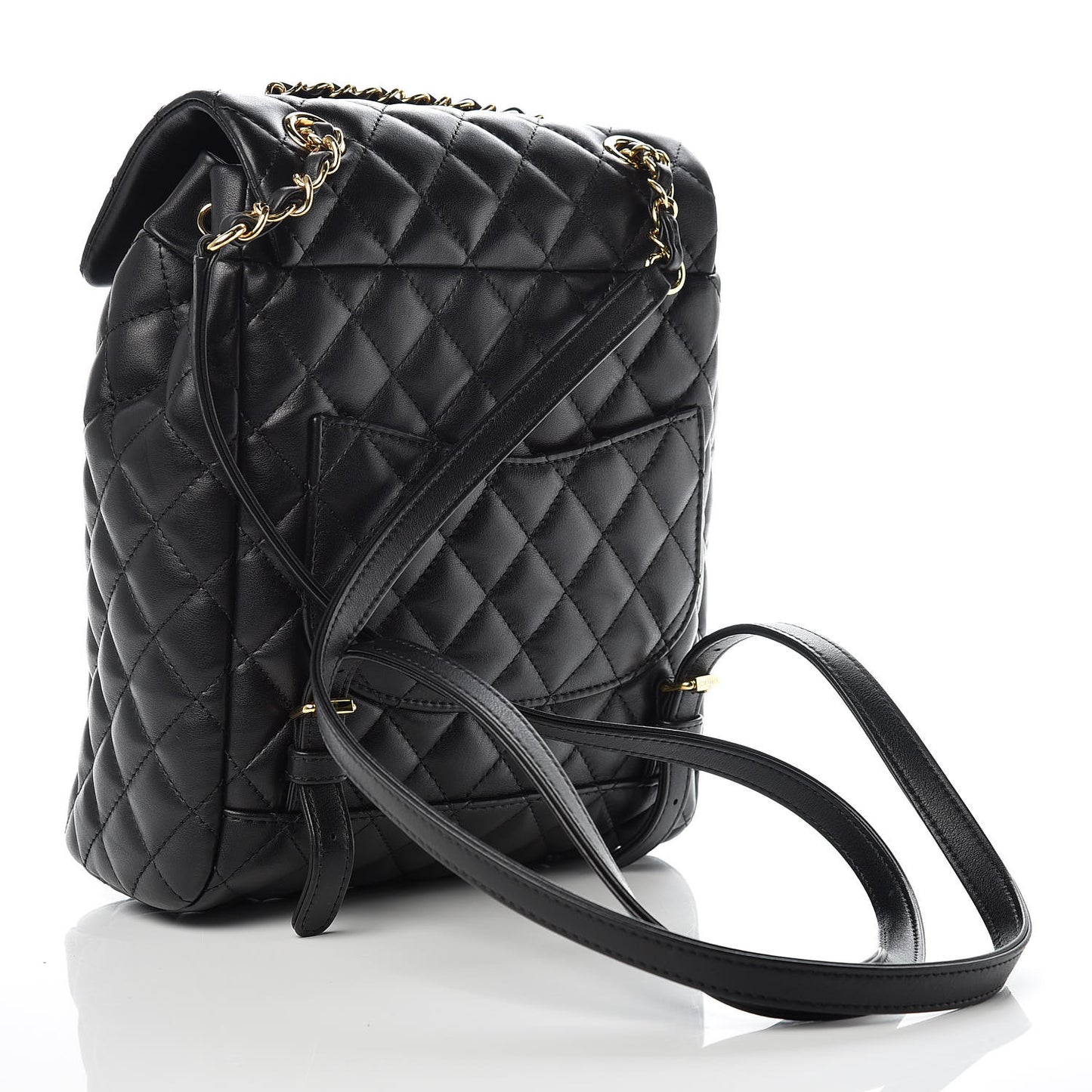 Calfskin Quilted Small Urban Spirit Backpack Black