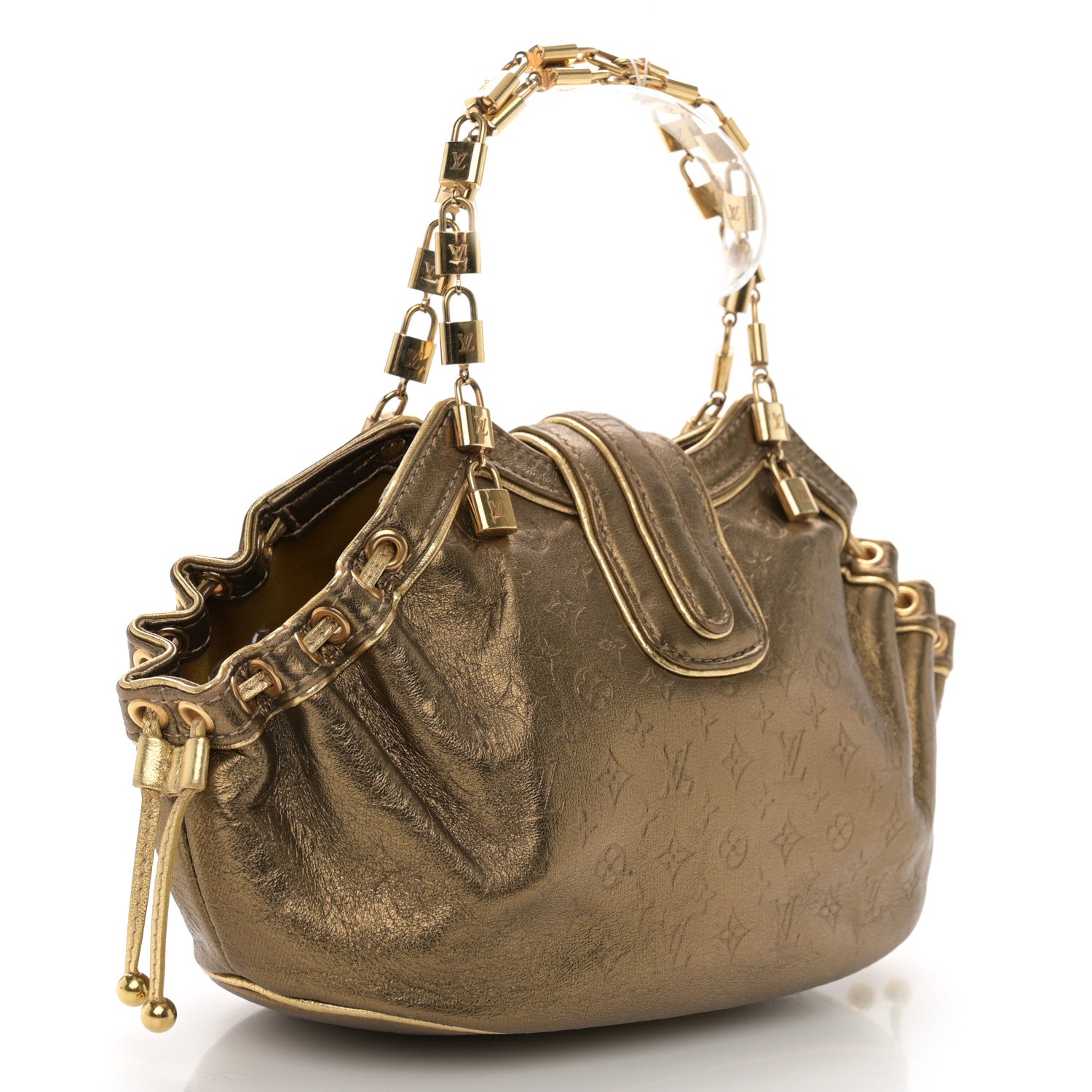 Louis Vuitton Metallic Calfskin Monogram Embossed Theda PM Gold 3 of 13