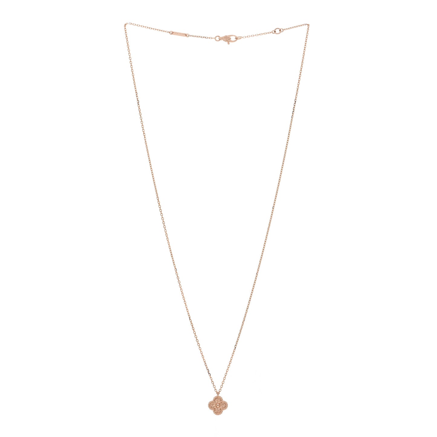 18K Rose Gold Sweet Alhambra Pendant Necklace