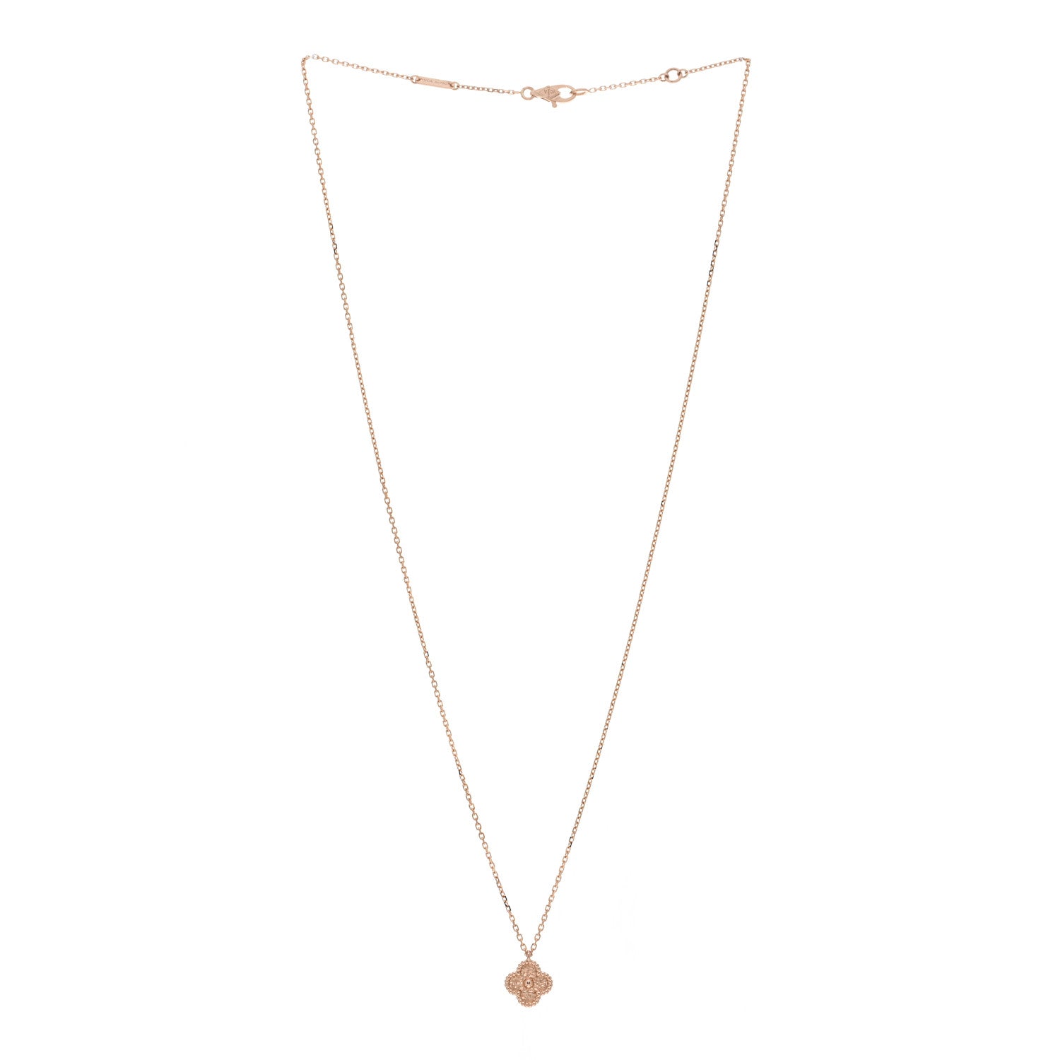 Van Cleef & Arpels 18K Rose Gold Sweet Alhambra Pendant Necklace 3 of 6