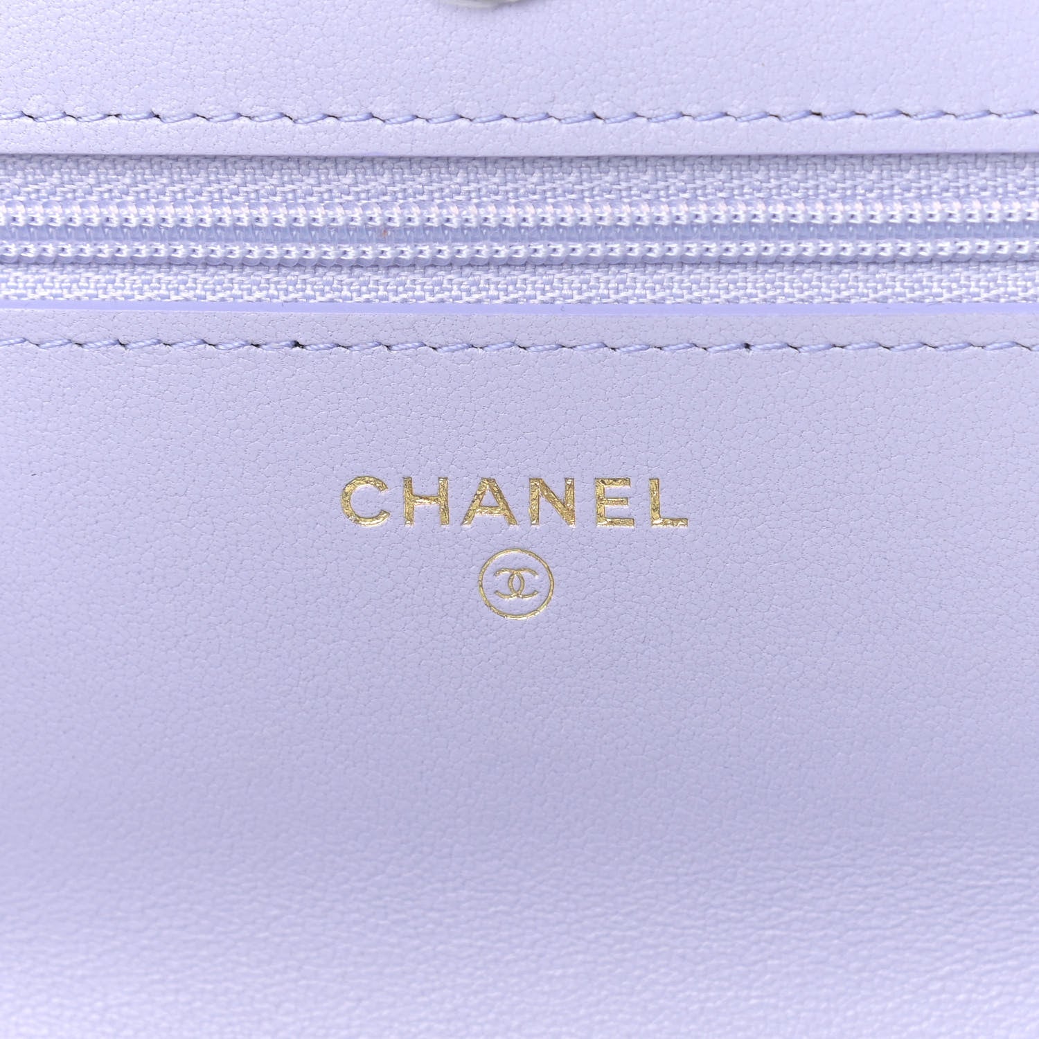 Chanel Lambskin Quilted Chanel 19 Wallet On Chain WOC Light Purple 6 of 10