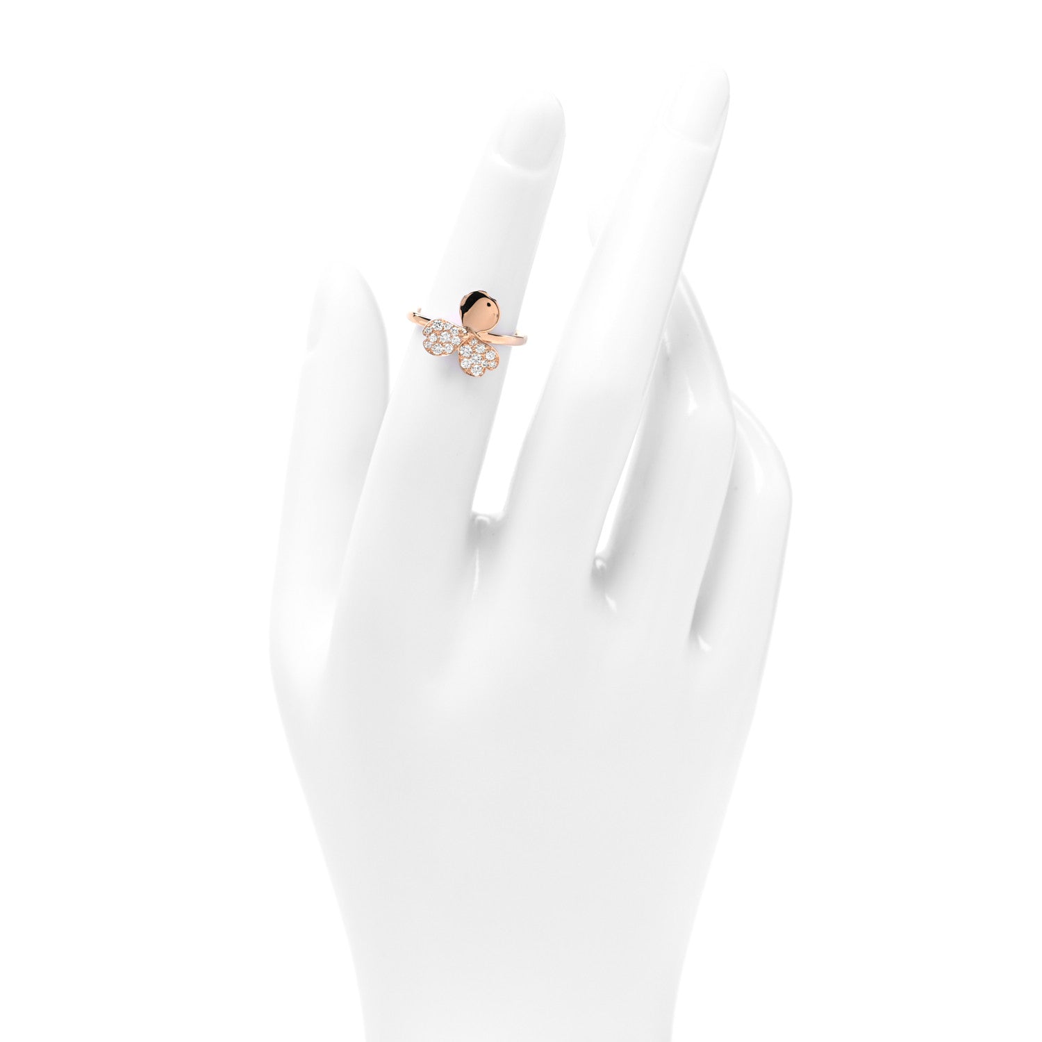 Tiffany 18K Rose Gold Diamond Paper Flowers Ring 47 4 2 of 5