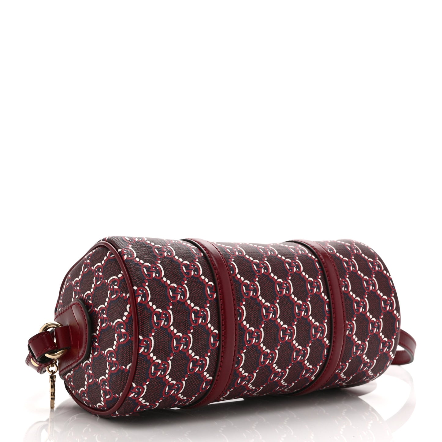 GG Shadow Monogram Ophidia Top Handle Bowler Bag  Rosso Ancora Red