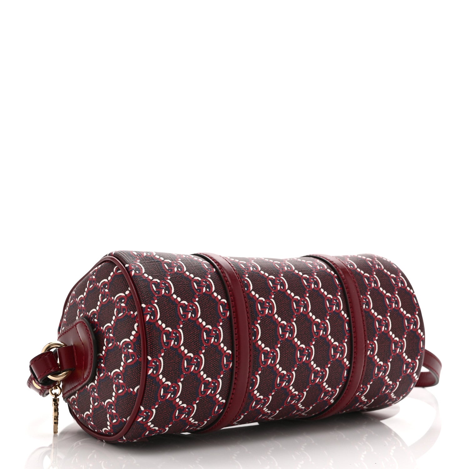 Gucci GG Shadow Monogram Ophidia Top Handle Bowler Bag  Rosso Ancora Red 4 of 10