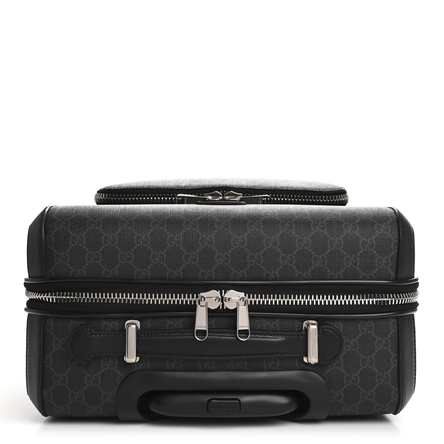 GG Supreme Monogram Gran Turismo Suitcase Black Grey